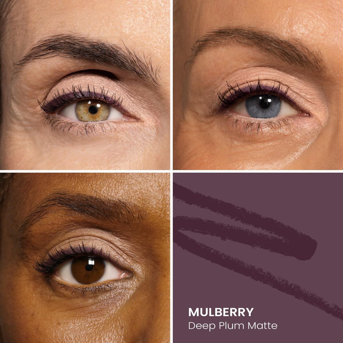 PrimeEyes Glide Eyeliner for Mature Women - Waterproof Gel Creme, Long-Lasting & Mess-Proof | Mulberry Color