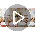 NatNarr 30 Pcs Scalloped Blue Paper Plates - 9 Inch Disposable Dinnerware