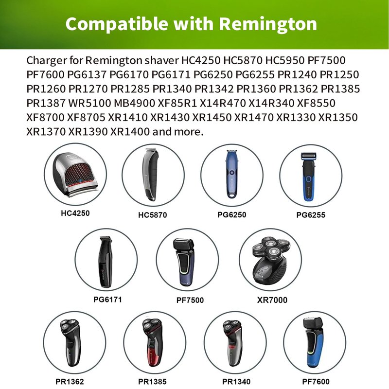 USB Charger Cord Compatible with Remington XR7000 HC4250, Remington Shaver Razor Replacement Charging Cable Power Cord