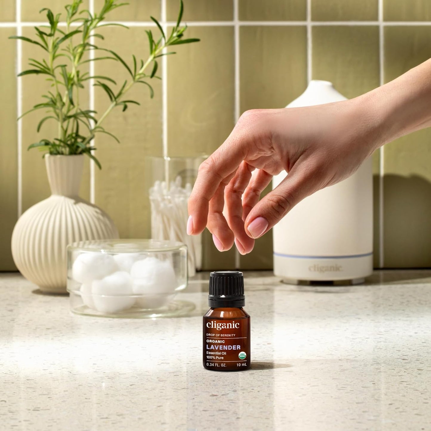 Cliganic Organic Lavender Essential Oil - 100% Pure Aromatherapy Oil | Non-GMO, 15ml