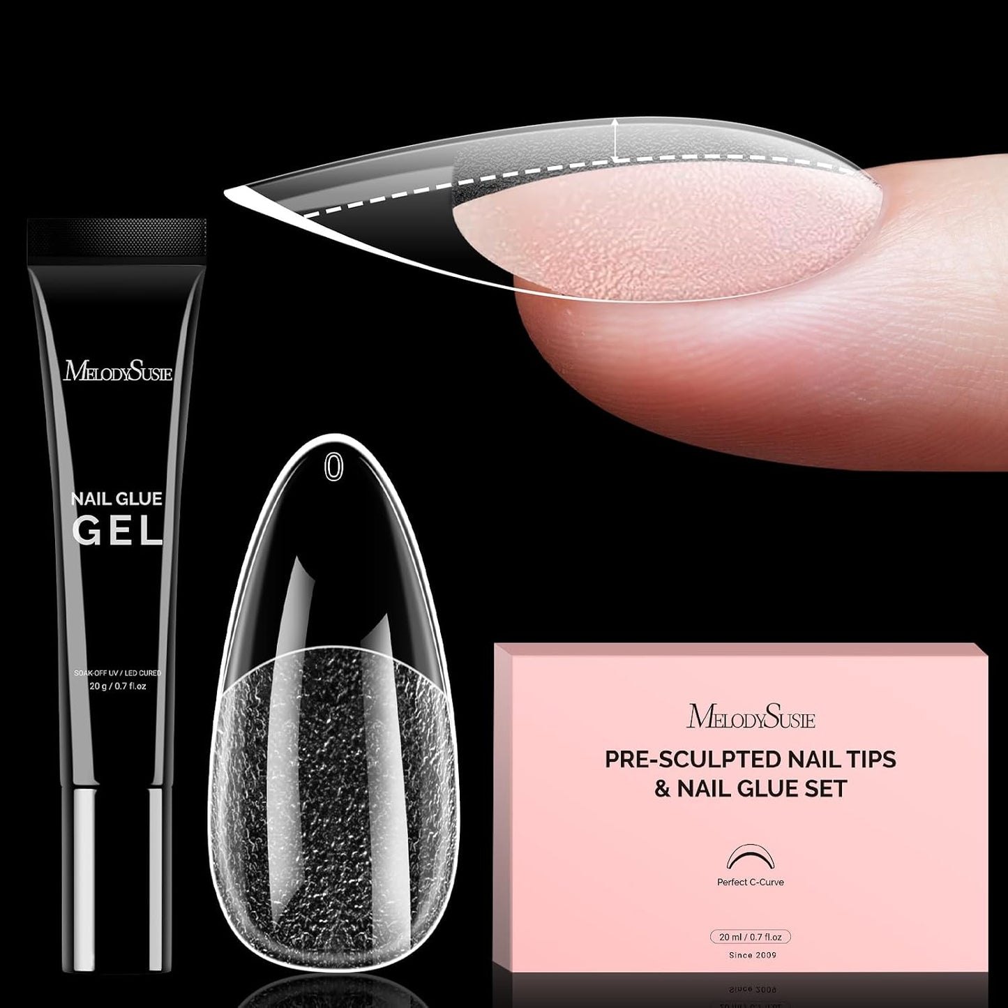 Short Square X Nail Tips - 600 Pcs Clear Acrylic Press-On Nails | Half Matte Full Cover for DIY & Salon Use