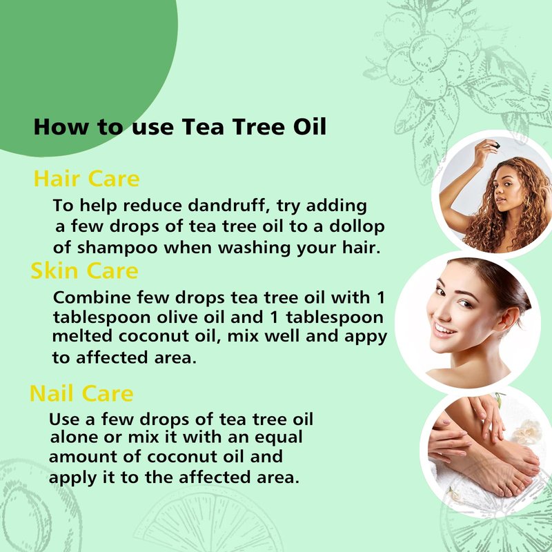 GM Gumili Tea Tree Oil for Skin, Hair, Nails, Face Body Wash, Foot Soak, Spray, 100% Pure Tea Tree Essential Oil - 30ml