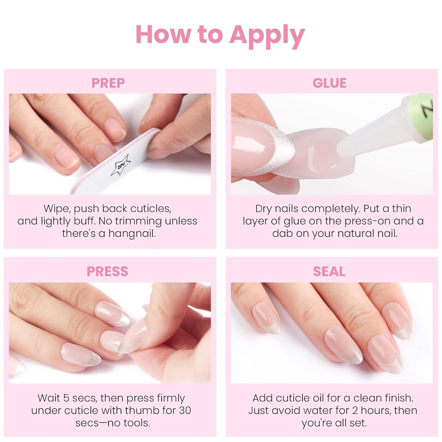 Press On Toenails - Velvet Peony Mauve Purple Short Square Fake Nails | Glossy Shimmer Finish, Reusable Pedicure Kit - 32 Pcs / 16 Sizes