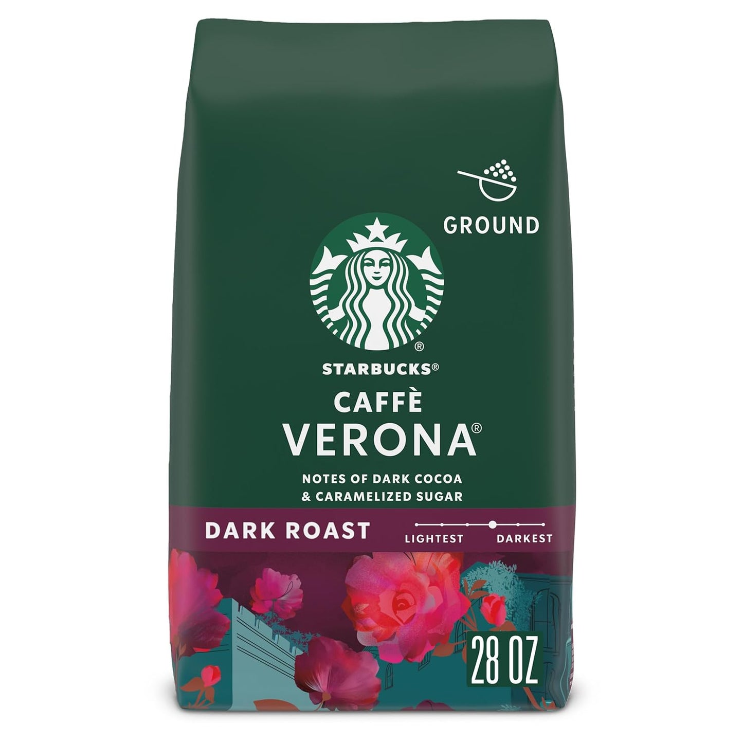 Starbucks Ground Coffee - Dark Roast Italian Blend | 100% Arabica, 18 oz Bag
