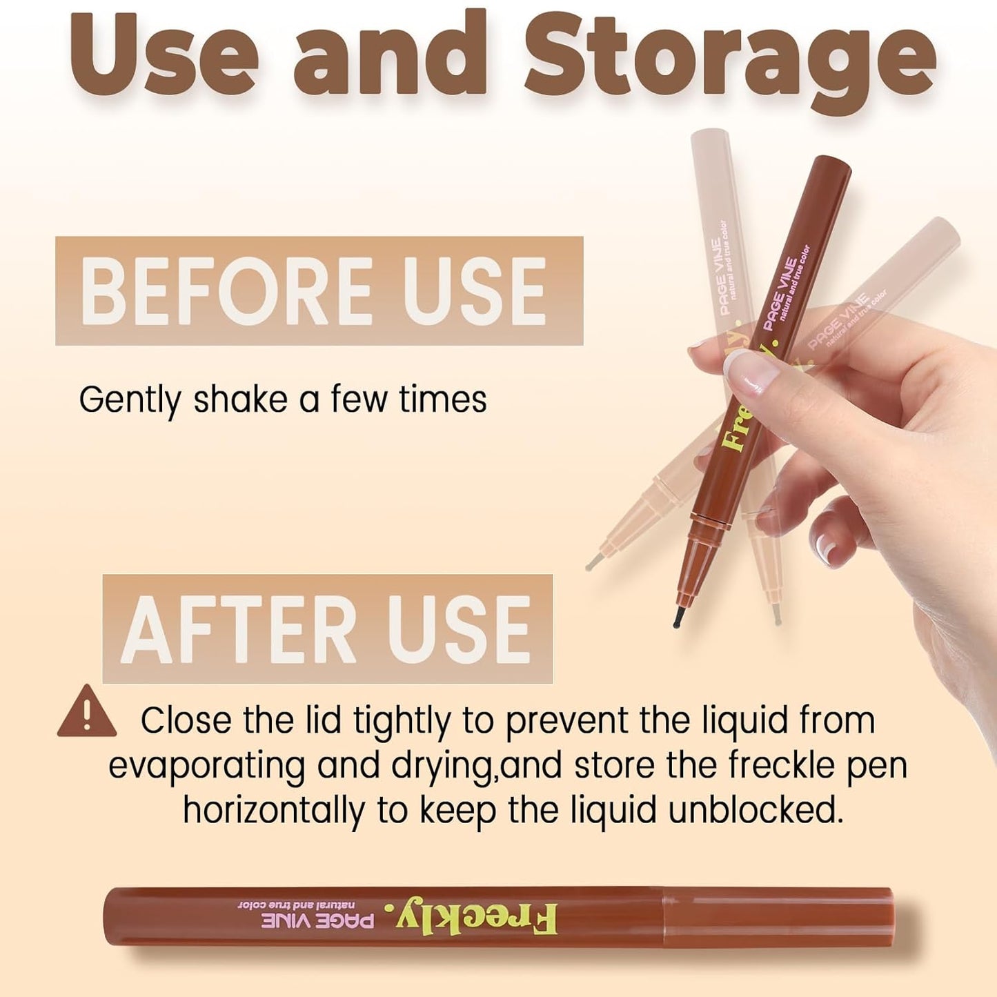 Freckle Pen - 2 PCS Waterproof Faux Freckle Stamp for Natural Makeup | Quick Dry, Medium Size