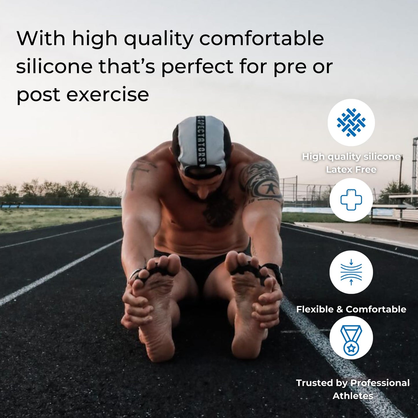 The Toe Spacer from Spacer Mobility, Recovery from the Ground Up, Correct Bunions, Plantar Fasciitis, & Correct Toes | Unisex Therapeutic Toe Spacer - Relieve Foot Pain and Tension | 4-Loop (4-Loop)