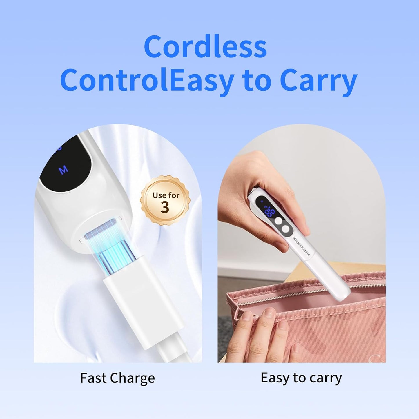 Rechargeable Electric Nail Drill Machine - Cordless Professional Nail File with LED Display for Acrylic Gel & Dip Powder Nails | Pink
