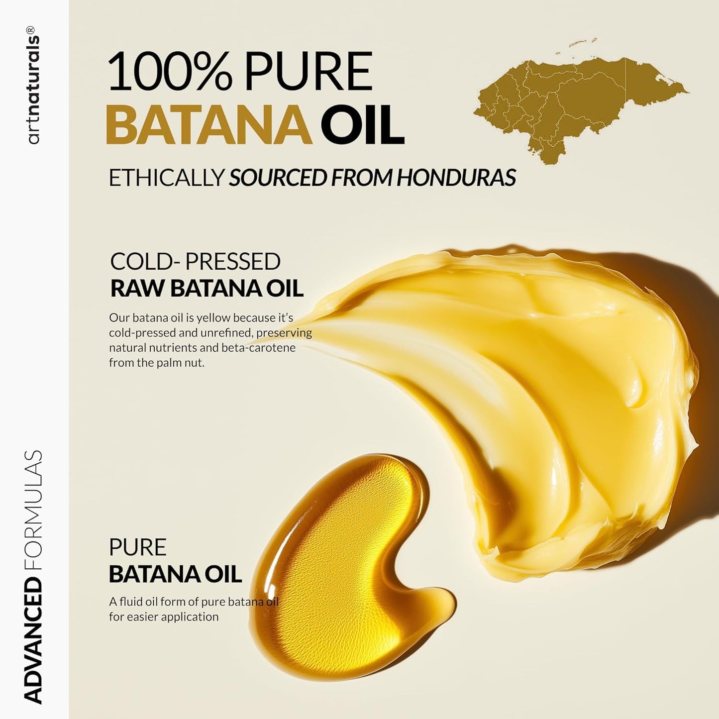 Batana Oil for Hair Growth - Organic 4Pc Set with 4oz Oil, 4.2oz Paste & Brushes | Unrefined Miracle for Scalp & Edges