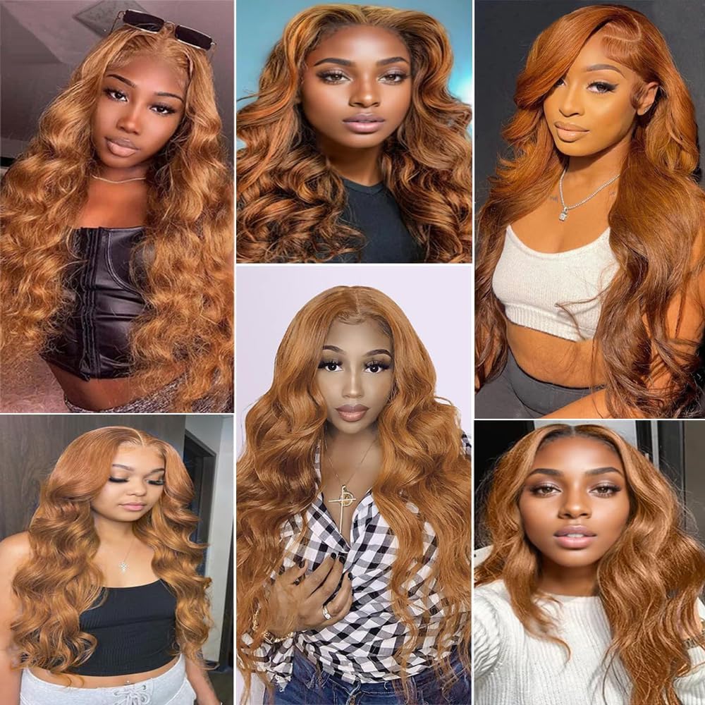 #30 Brown Clip in Hair Extensions Real Human Hair, 14 Inch 120g/7Pcs,Full Shine Remy Human Hair,Light Brown Body Wave Clip ins Brazilian Virgin Human Hair Extensions