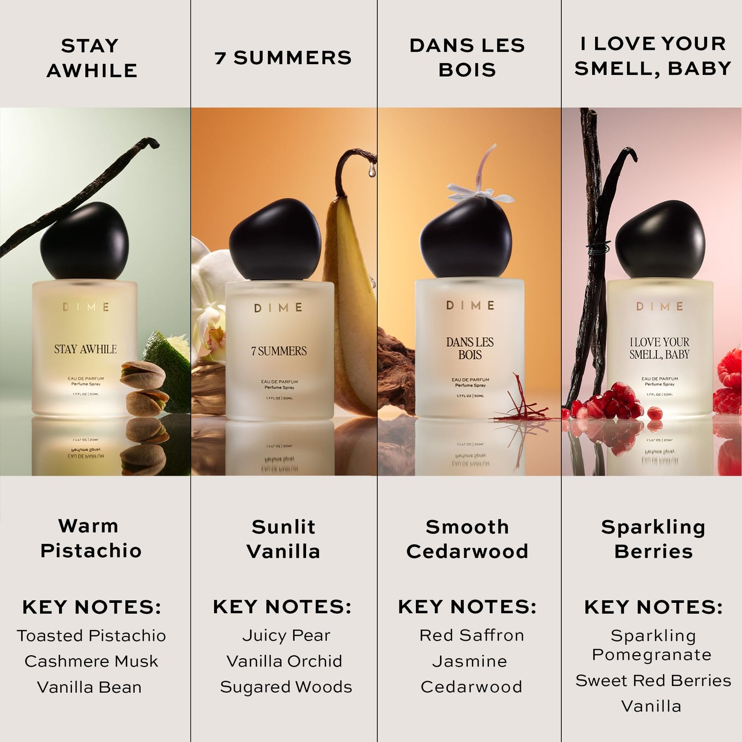 DIME Beauty 7 Summers Perfume for Women, 1.7 oz / 50 ml - Sweet Floral Scent, Clean Fragrance Eau de Toilette, Hypoallergenic