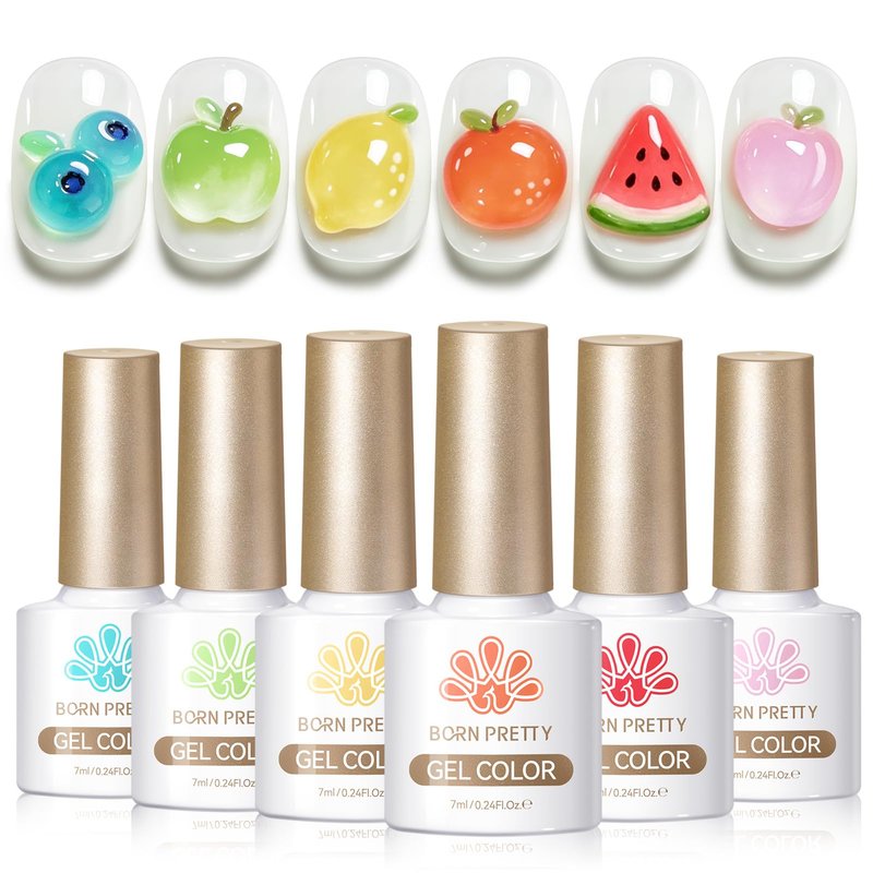 Born Pretty Pastel Jelly Gel Polish Blue Green Yellow Pink Red Translucent