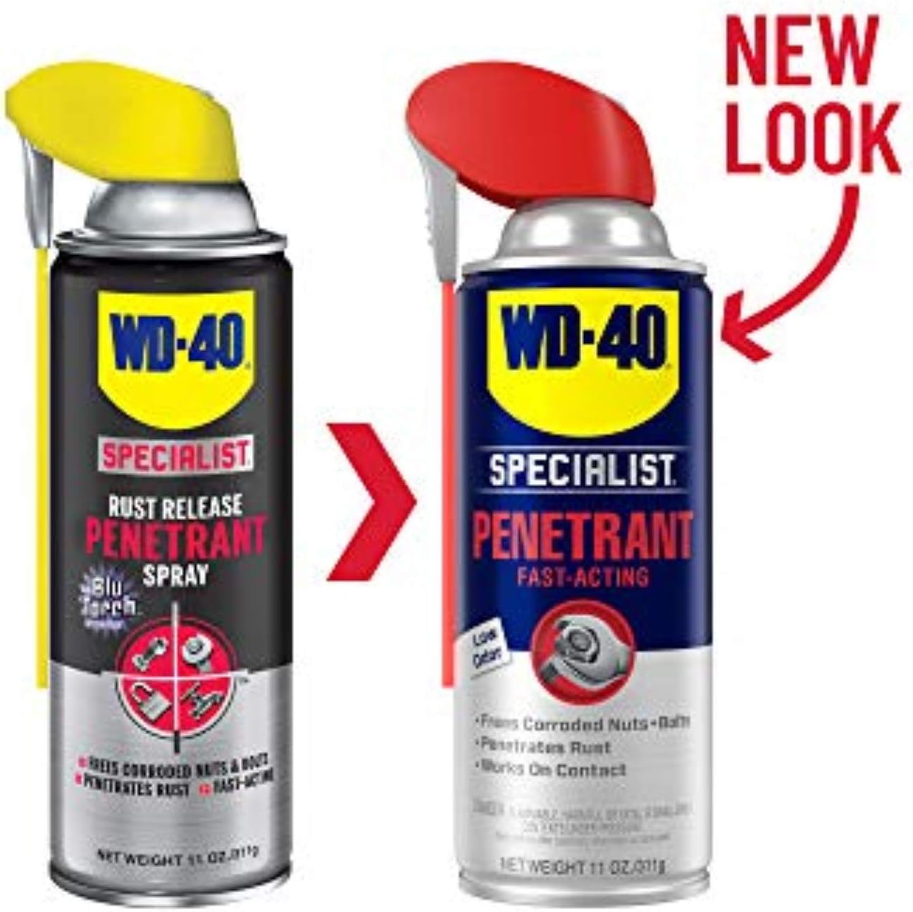 WD-40 Specialist Penetrant - Fast-Acting Formula for Metal, Rubber & Plastic | 11 Oz.