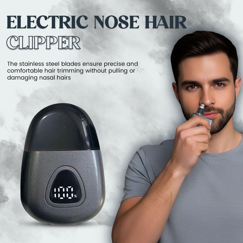 Infinity Choices Nose Hair Trimmer for Men Women - Electric Nose Hair Clipper with Replaceable Stainless Steel Blade, Powerful Motor, Wet/Dry Use, Portable USB Rechargeable Design | Gray