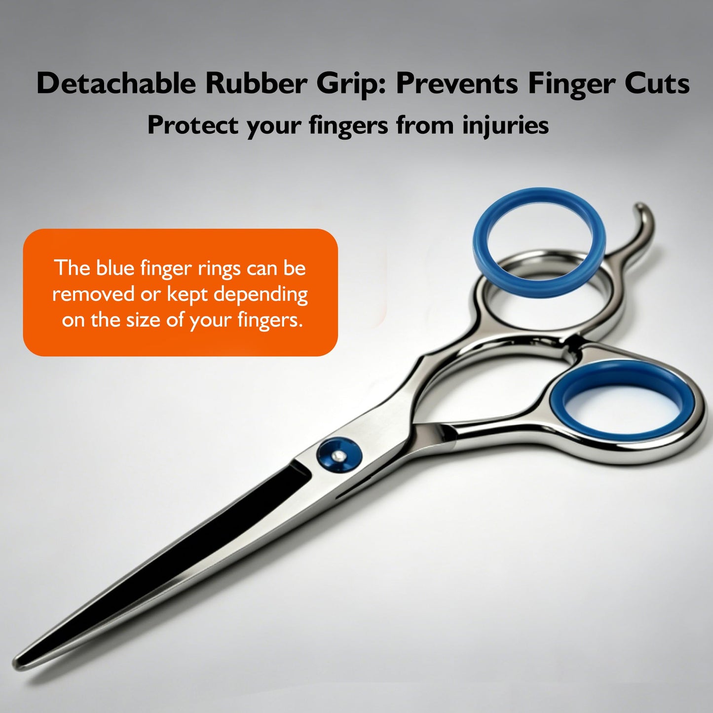 BQUFQ Stainless Steel Hair Cutting Scissors 6.5 Inch Hairdressing Razor Shears Professional Salon Barber Haircut Scissors, One Comb Included, Home Use for Man Woman Adults