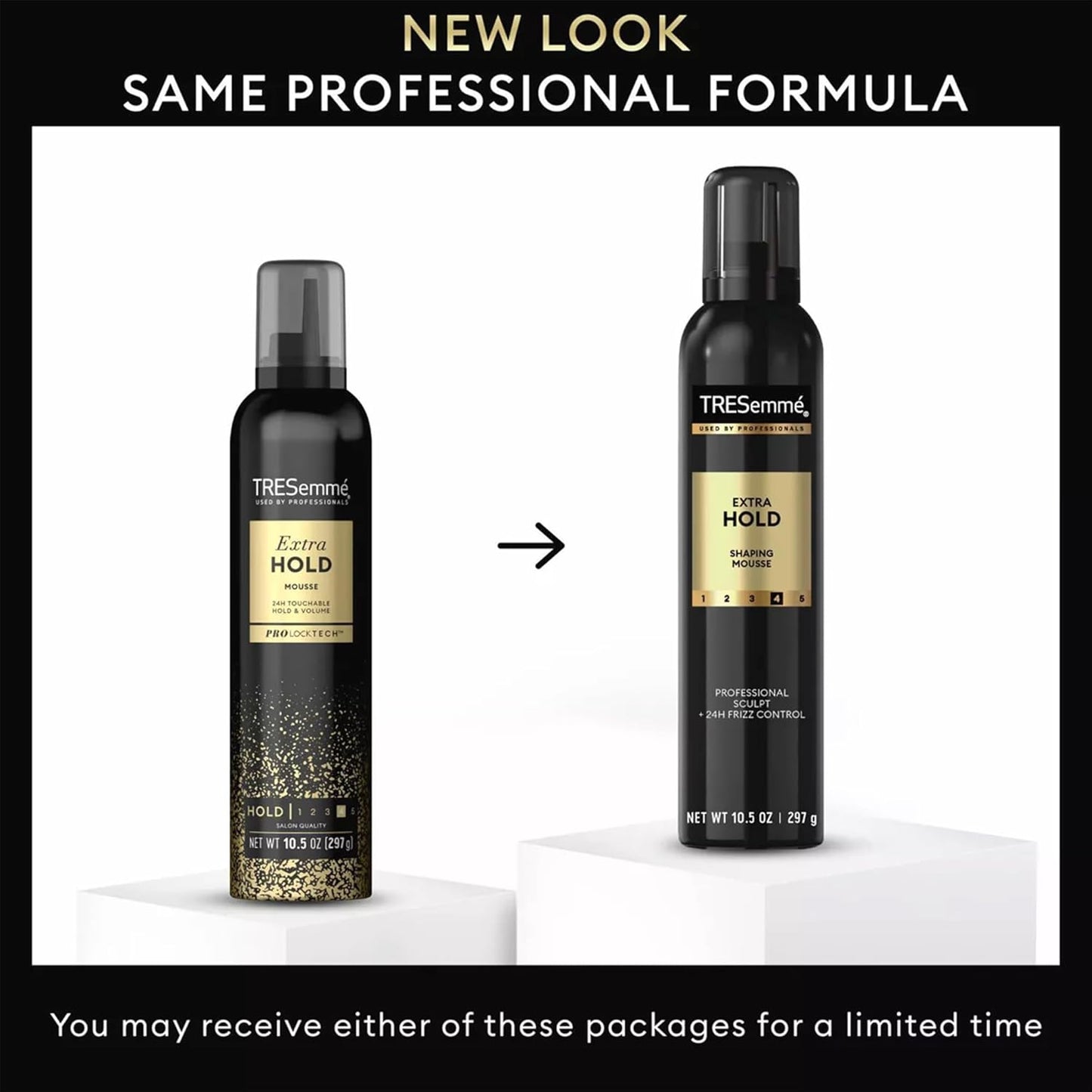 TRESemmé Extra Hold Shaping Mousse 2-Pack | Moisturizing Hair Sculpting with 24H Frizz Control + Keratin Mask