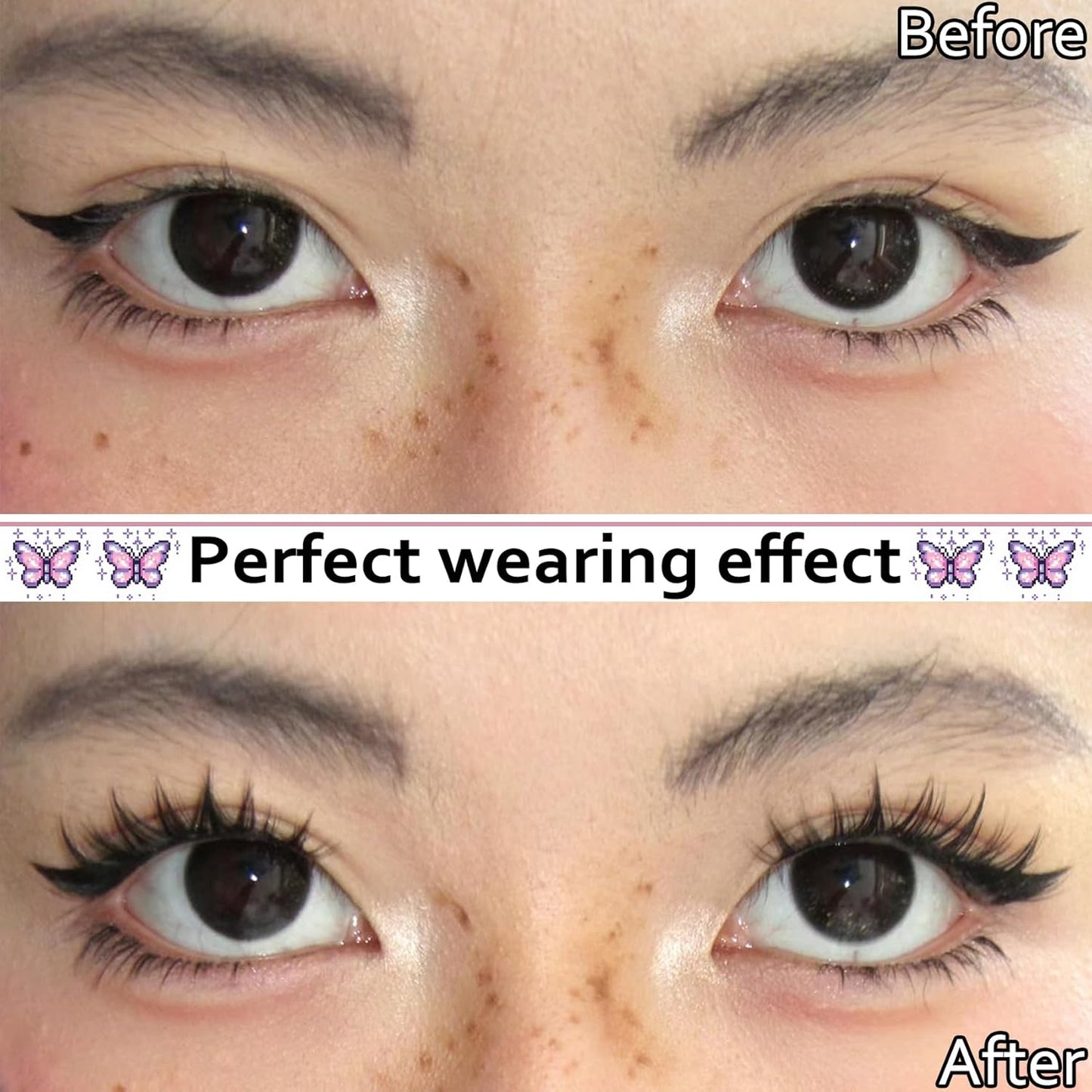 Manga Eyelash Clusters - Spiky Individual Lashes for Volume & Cosplay | 80Pcs C Curl