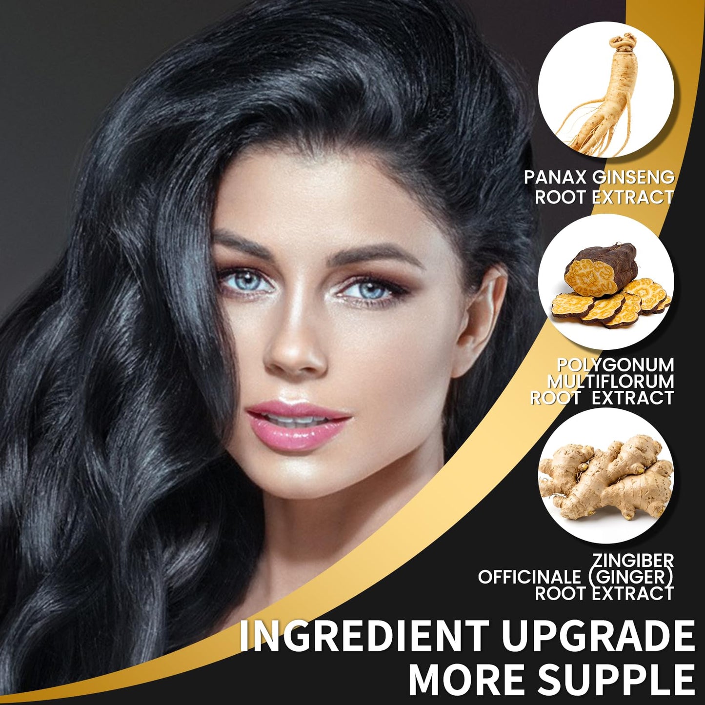 COSMTEK Black Hair Dye Shampoo for Gray Coverage - Hair Color Shampoo for Men&Women,500ml /16.9 Fl Oz.Black.