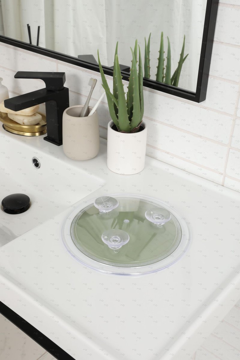 Jerdon Portable Travel Makeup Mirror – 9” Diameter Frame with 5X Magnification – Suction Cups Allow Wall Mounting – Travel Case Included – Model JSC5