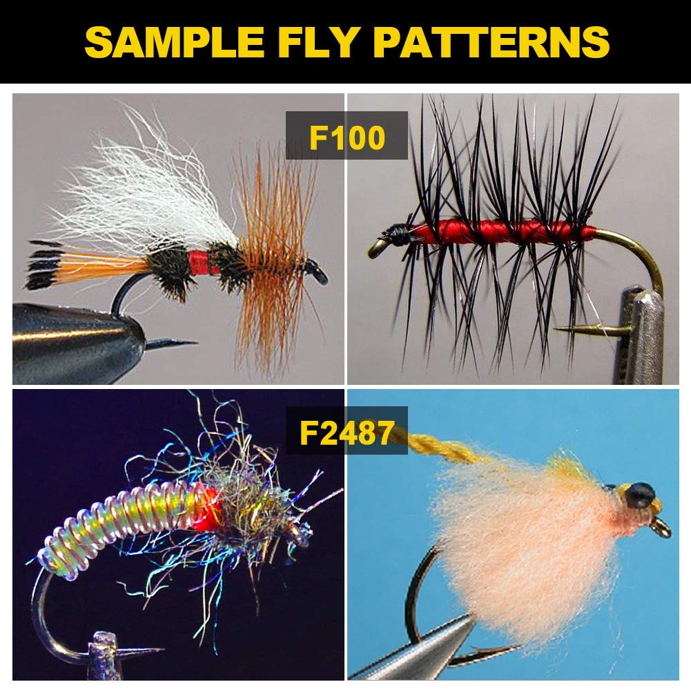 XFISHMAN Fly Hooks for Fly Tying Dry Wet Nymph Flies Curved Fishing Hooks 10# ~16# Assortment Pack of 240 Hooks with Box…