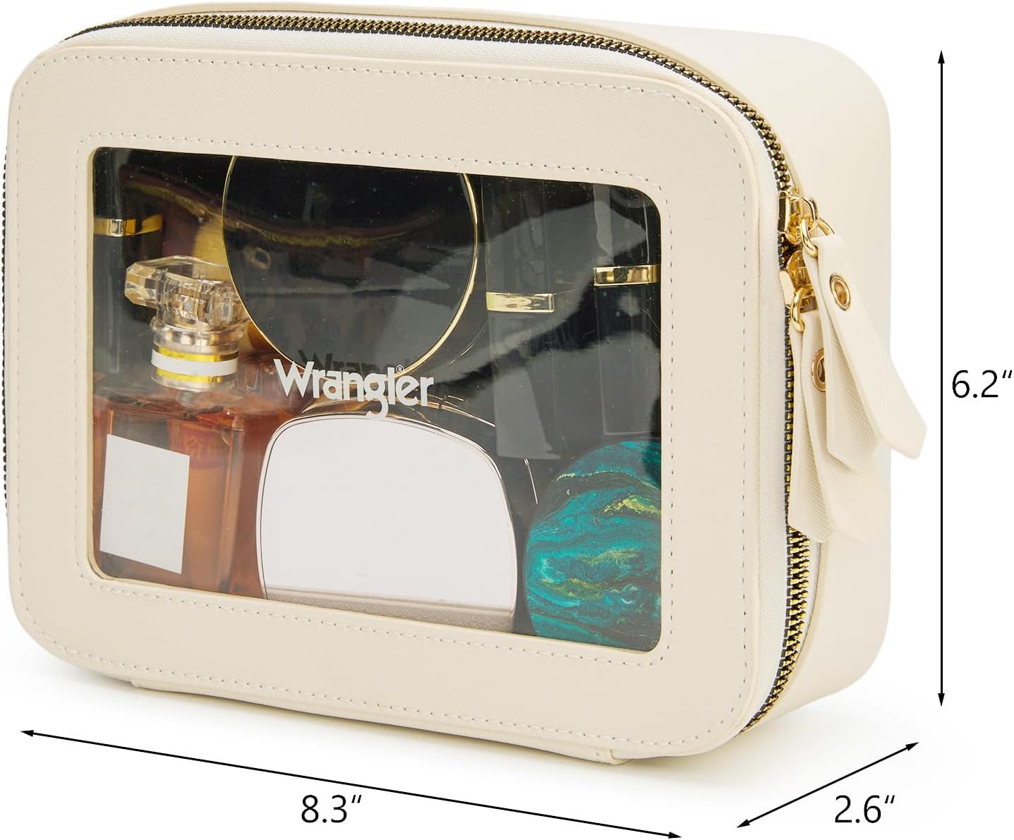 Clear Makeup Bag - Portable Travel Cosmetic Organizer for Women | Montana West X Wrangler