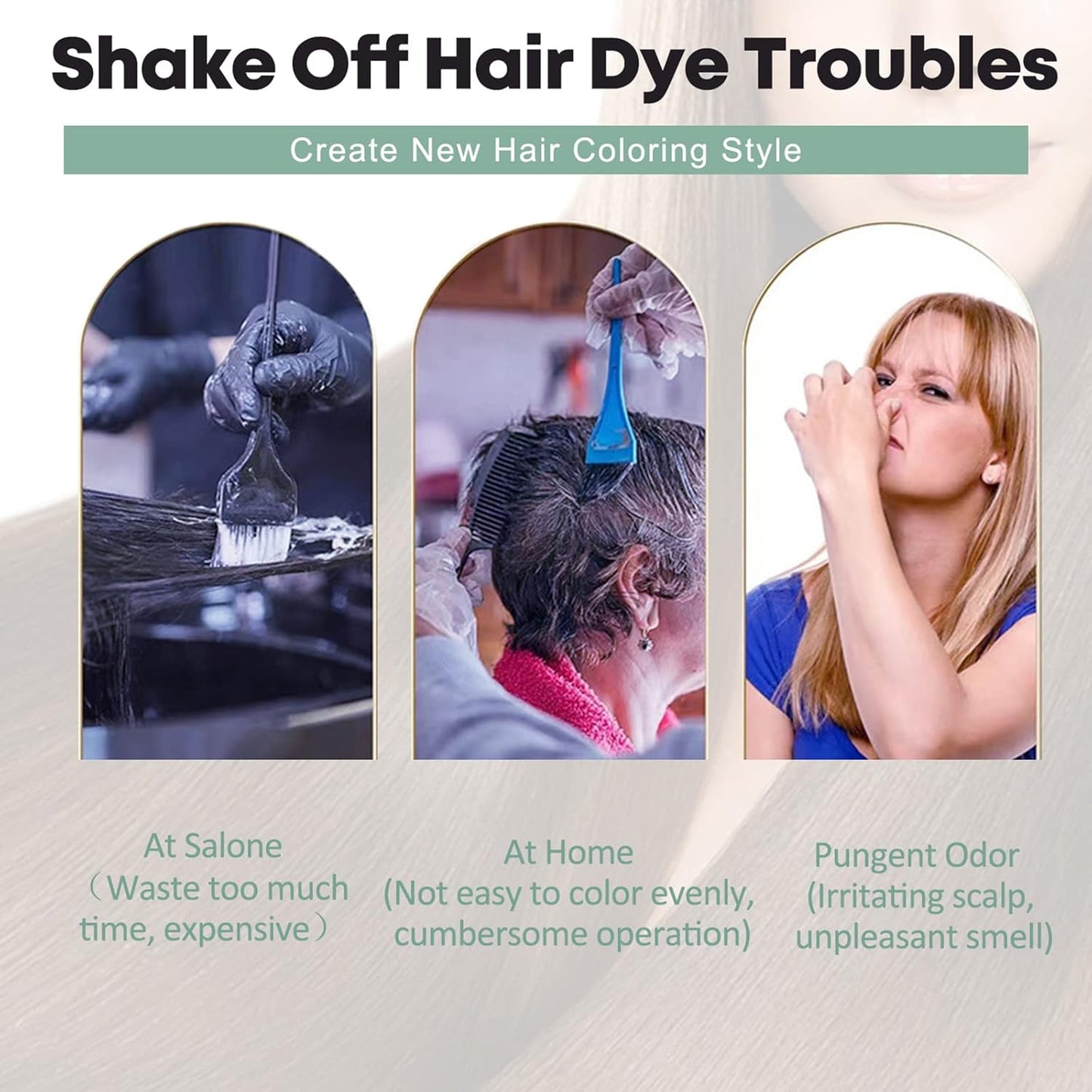 Dexe Black Hair Shampoo - Instant Permanent Hair Dye for Men & Women | Natural Ingredients, Lasts 30 Days