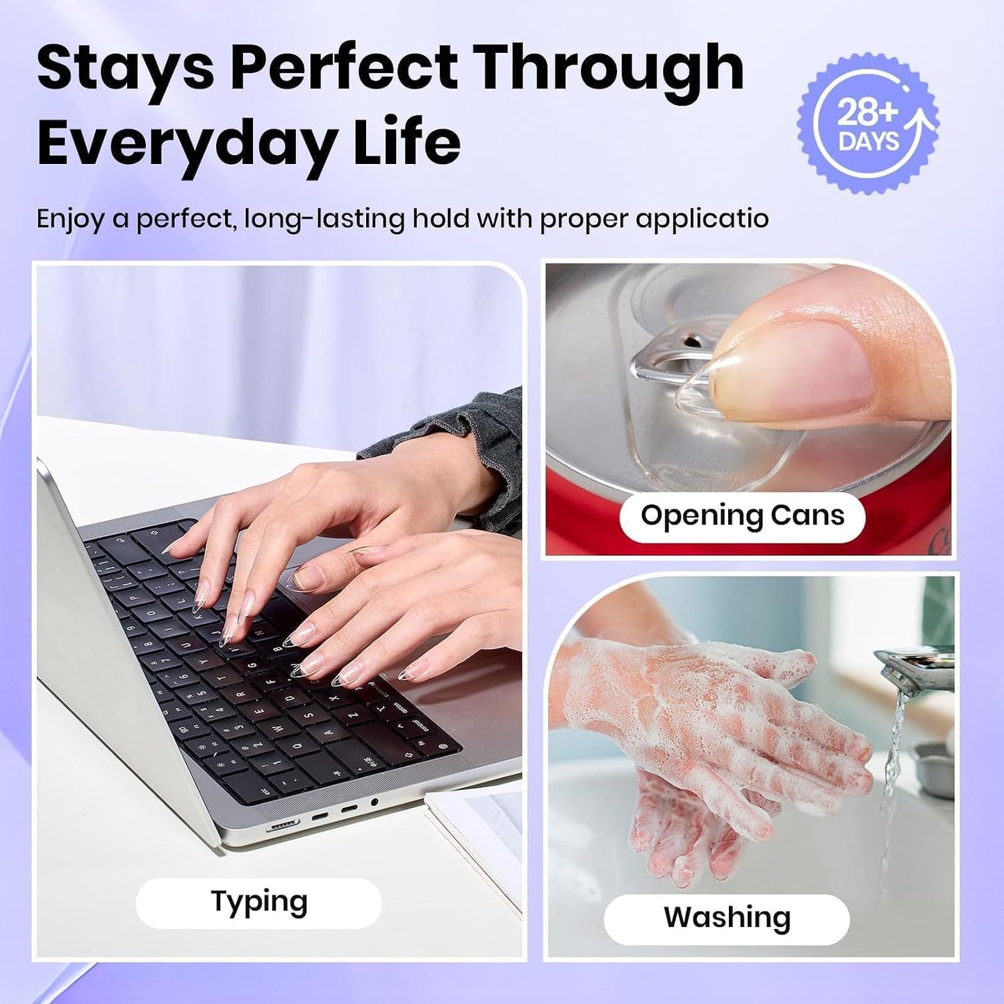 Beetles Gel Nail Tips - 576 Pcs Short Almond Acrylic False Nails | 12 Sizes, Easy DIY Press-On Extensions