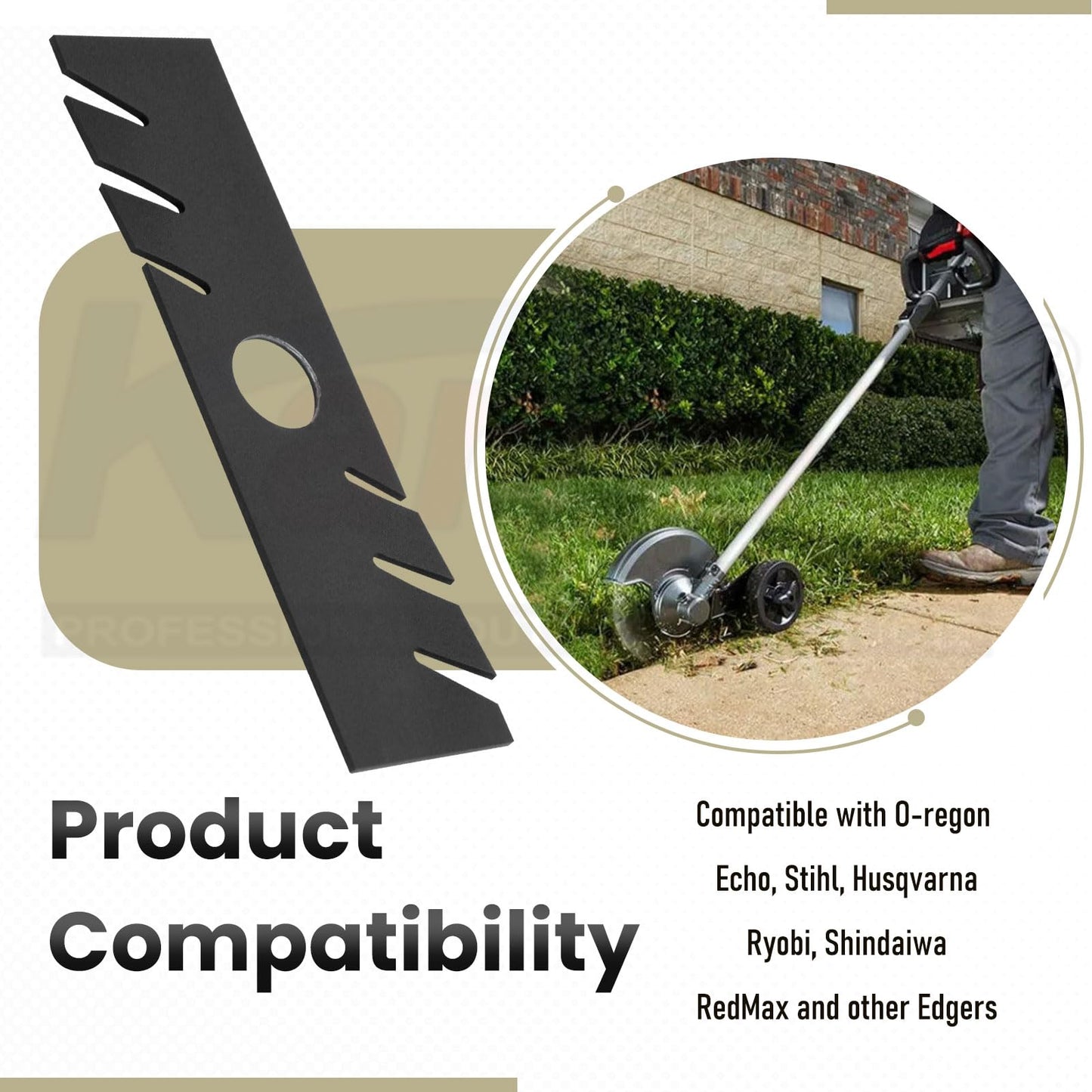 Karbay 40-002 Edger Blade (8" x 2"), Compatible with Echo Stihl Husqvarna Ryobi Redmax Edger with 1" Center Hole