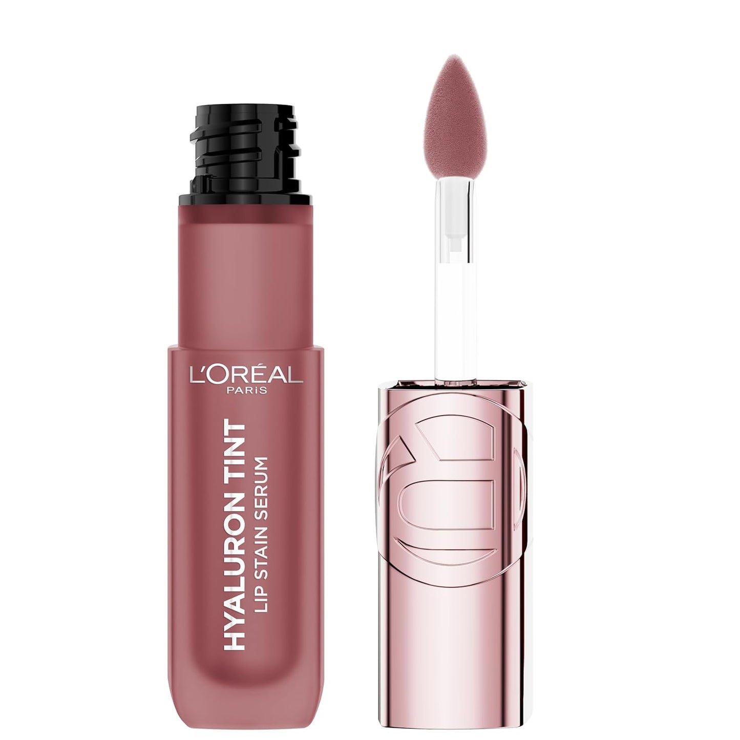 L'Oreal Paris Hyaluron Tint Lip Stain Serum - Long-Lasting Hydrating Lip Makeup | 635 Worth It Medium Berry Nude