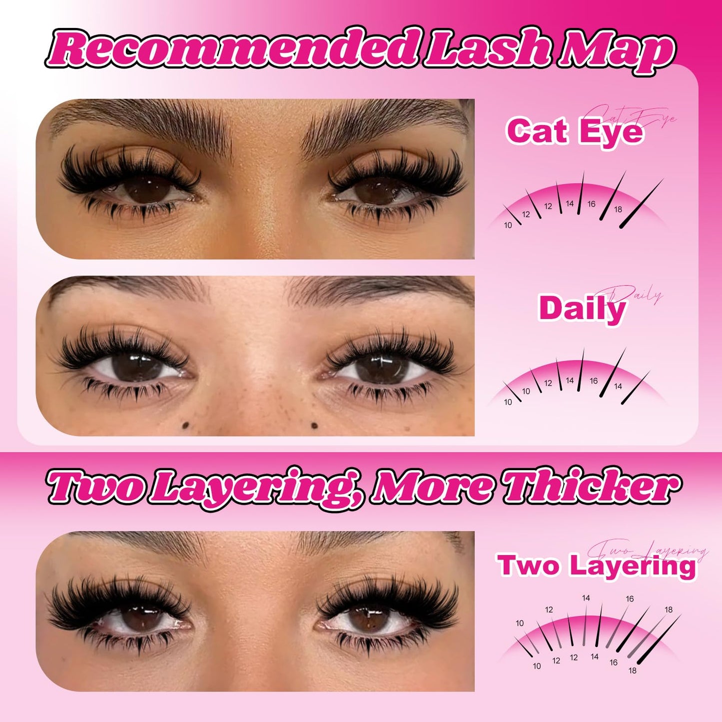 Cove Lash Clusters Kit Eyelash Clusters with Bottom Lashes 10-18mm Manga Fairy Individual Lashes Wispy Fluffy Cluster Eyelash Extensions Bond & Seal Spiky D Curl Lash Extension Kit by MilyBest