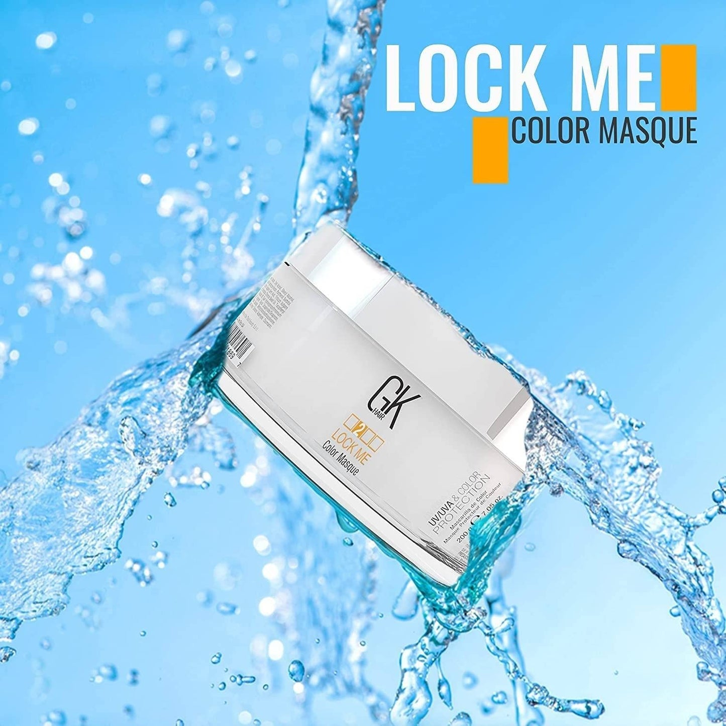 GK HAIR Lock Me color Masque 200g– Deep Conditioning Hair Mask for Color-Treated Hair, UV/UVA Color Protection, Smoothing & Strengthening Treatment Sulfate Free & Vegan, 5–20 Min Repair