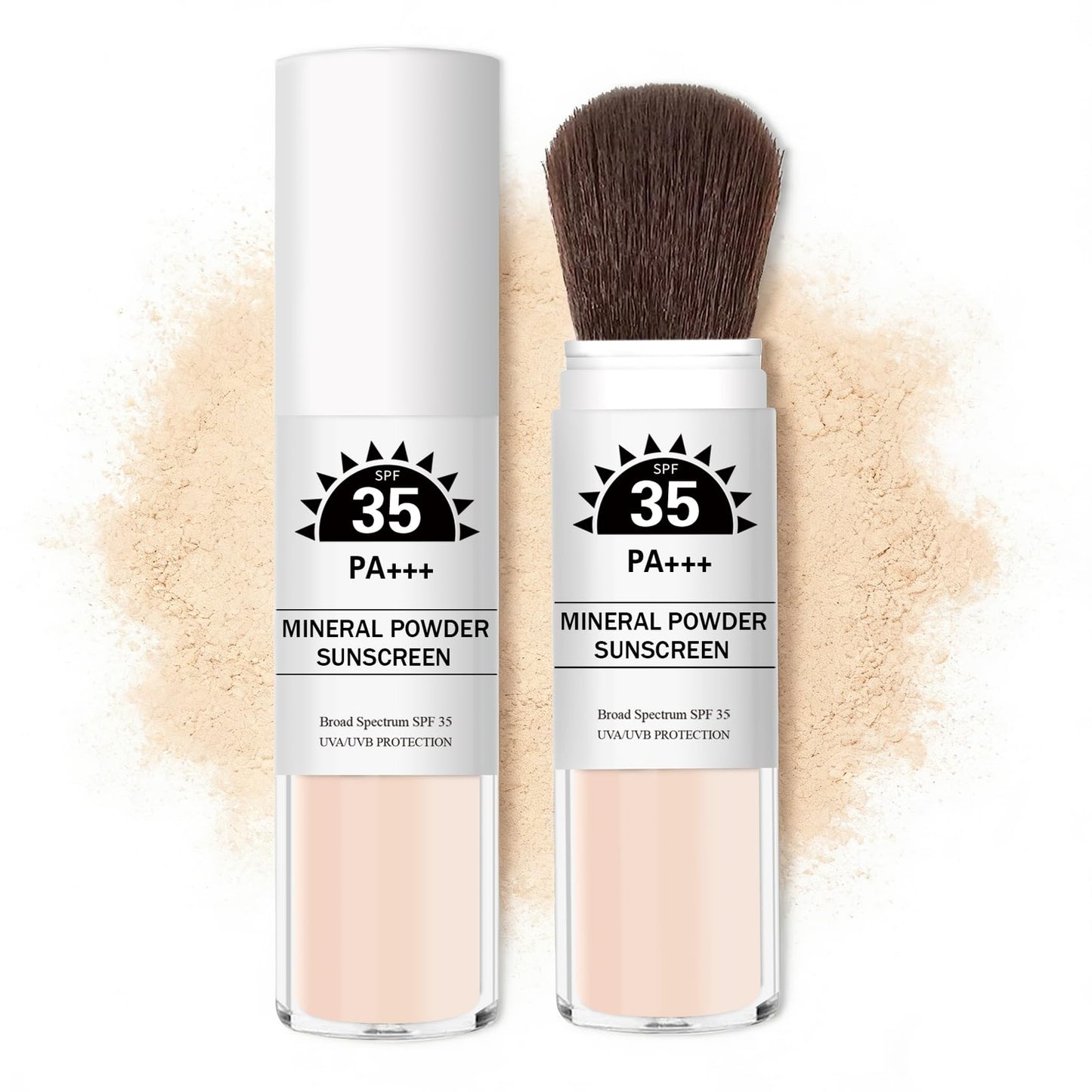 Mineral Sunscreen Powder SPF 35 Face Setting Powder Makeup - Translucent
