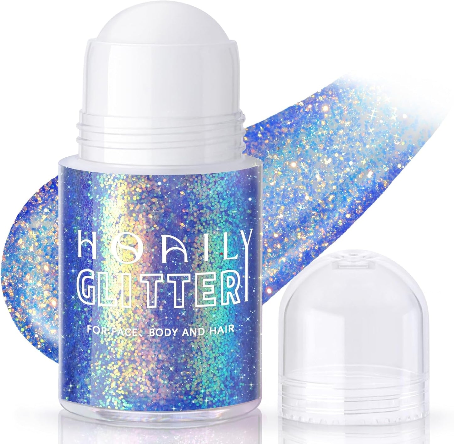 HOSAILY Holographic Body Glitter Gel - Color Changing Chameleon Effect | Sparkling Pink, Chunky Mermaid Sequins for Festivals