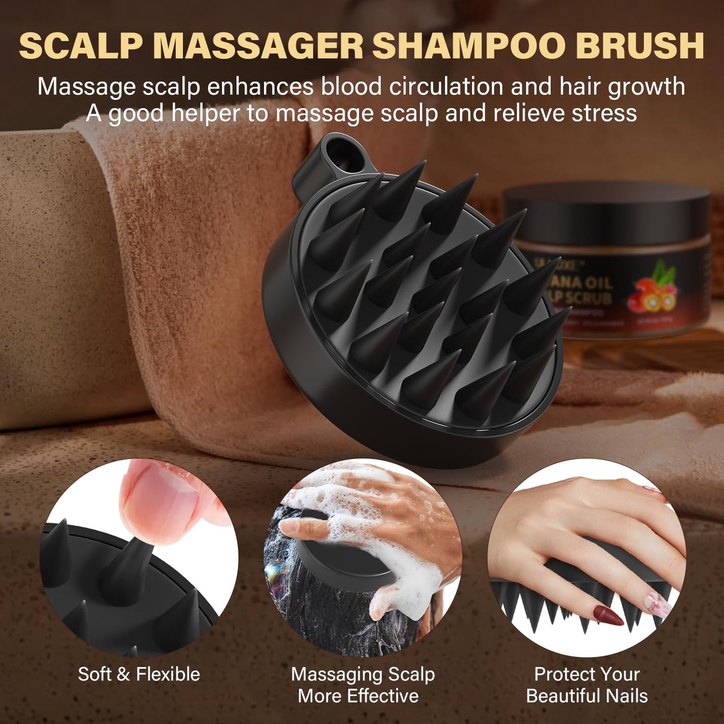 Scalp Scrub for Hair Growth - Exfoliating Deep Cleanser with Batana Oil & Rosemary | 10.93 oz