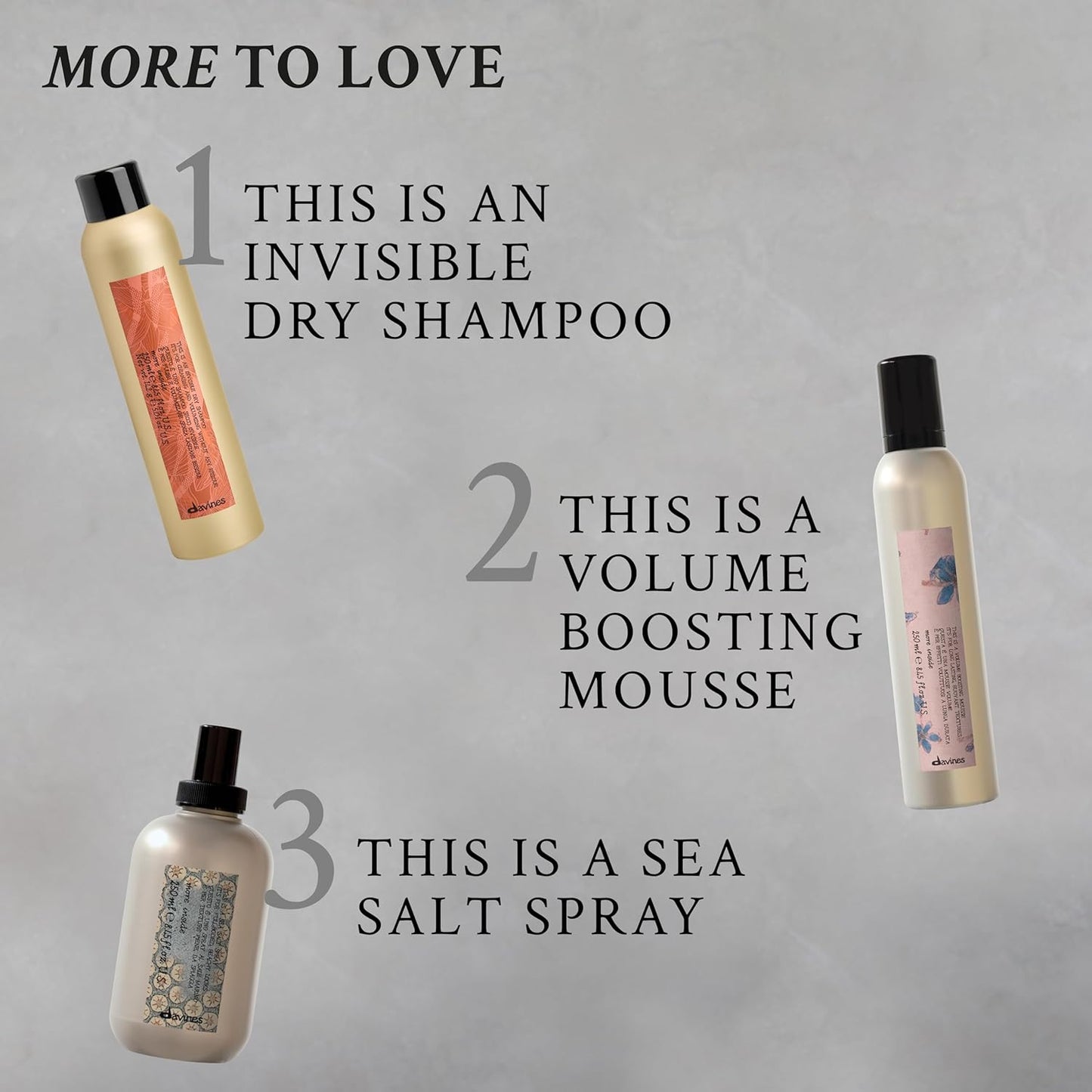 Davines Sea Salt Spray - Light Hold Beachy Waves & Texture for Gritty Volume - 8.45 Fl Oz