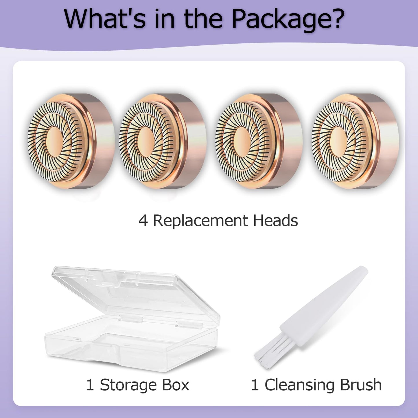 Generation 2 Replacement Heads for Flawless Facial Hair Remover Replacement Head,Suitable for Flawless Replacement Heads Gen 2 for Flawless Facial Hair Remover for Women,As Seen On TV.(4 Pack)