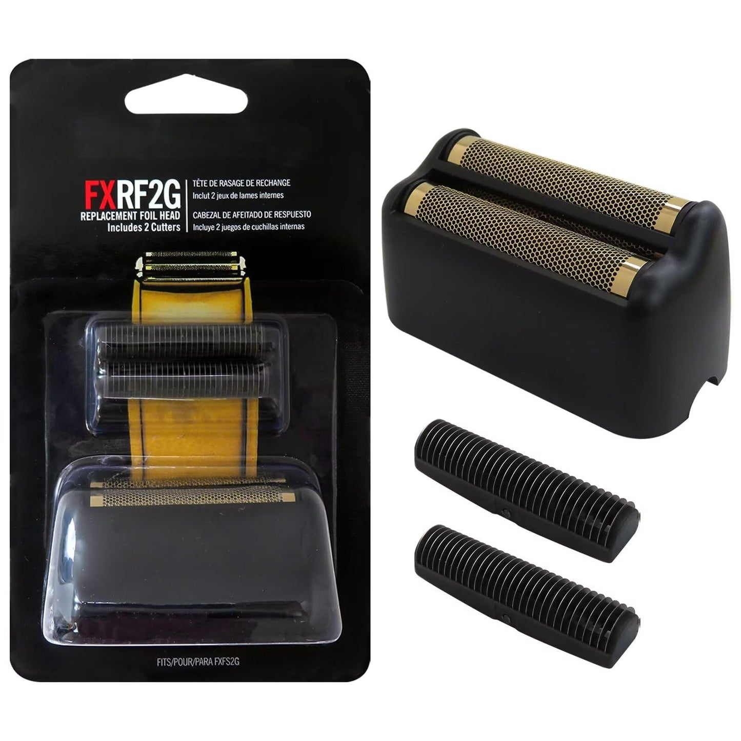 Xspeedonline Replacement Double Foil Head for FX Shavers - Matte Black