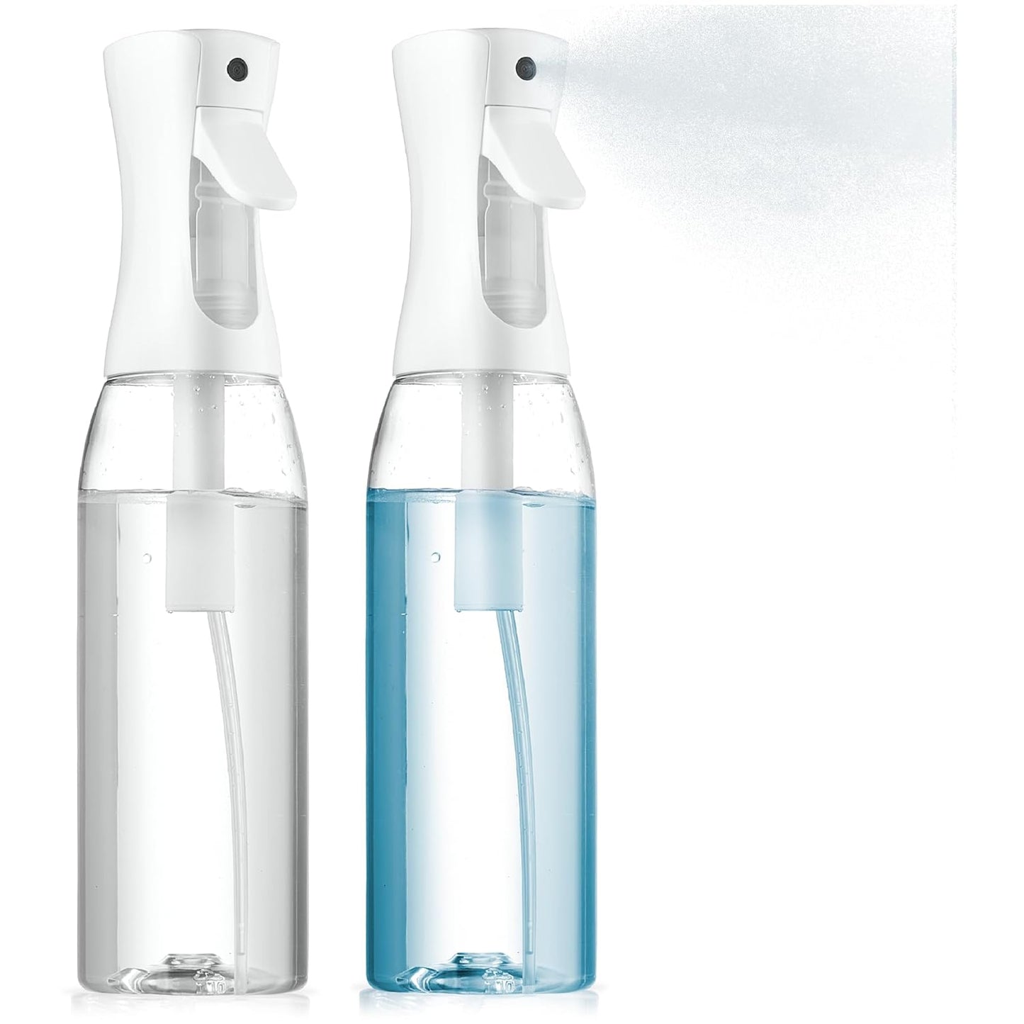 Continuous Spray Bottles - Ultra Fine Mist Hair & Cleaning Sprayer | 2 Pack 6.8 OZ / 200 ML