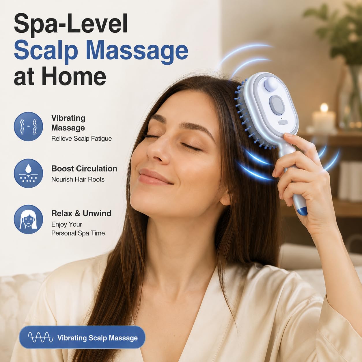 Electric Spray Massage Comb Rechargeable 3 in 1 Water Mist 8 54 x 3 07 Self Cleaning Detangling Brush Pink