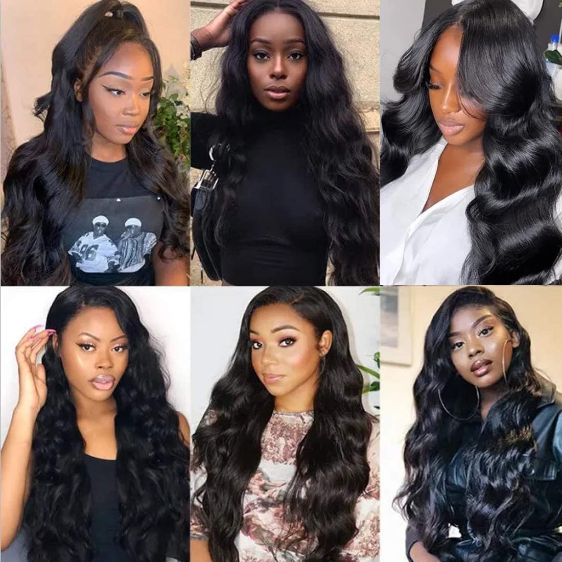 Unice Hair Brazilian Unprocessed Virgin Human Hair Weave Bundles 3pcs Body Wave Weft Extensions Natural Color 14 16 18 Inch