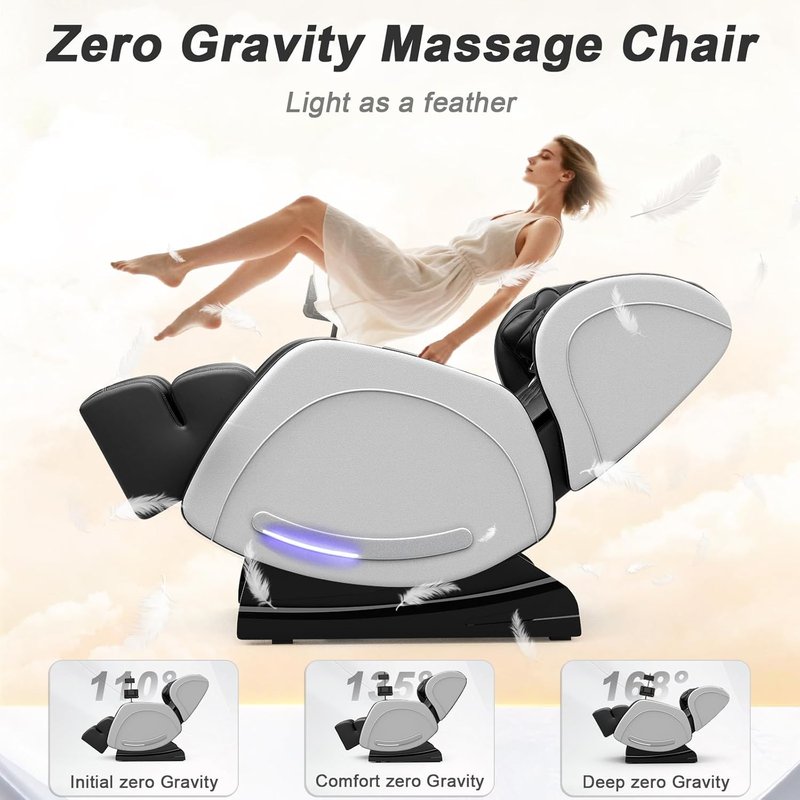 Megashock SL Track 2026 Full Body Massage Chair - Zero Gravity, Back Heat, 12 Rollers, Foot & Airbag Massage | Bluetooth Speaker for Home & Office