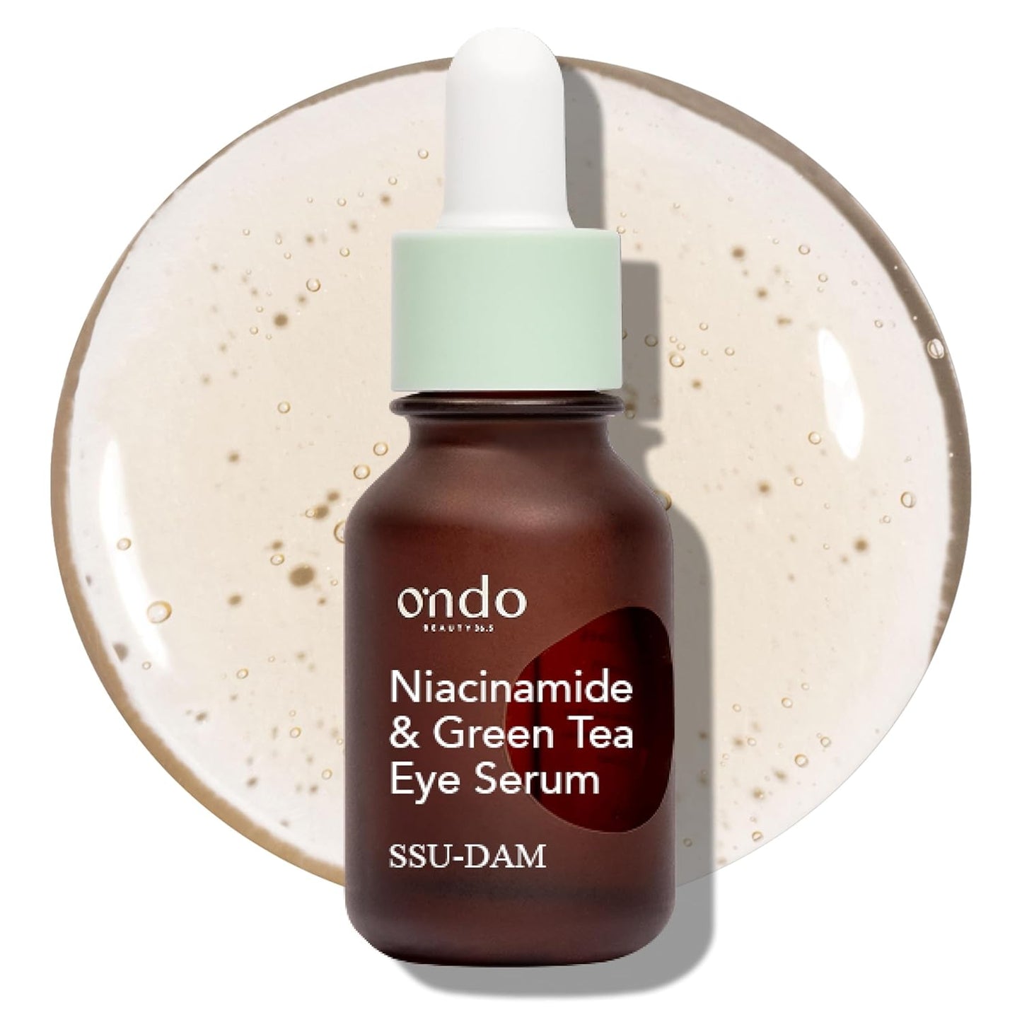 **Niacinamide & Green Tea Eye Serum - Brightening & Calming Treatment for Aging, Dark Circles | Korean Vegan Skincare | 0.52 fl. oz.**