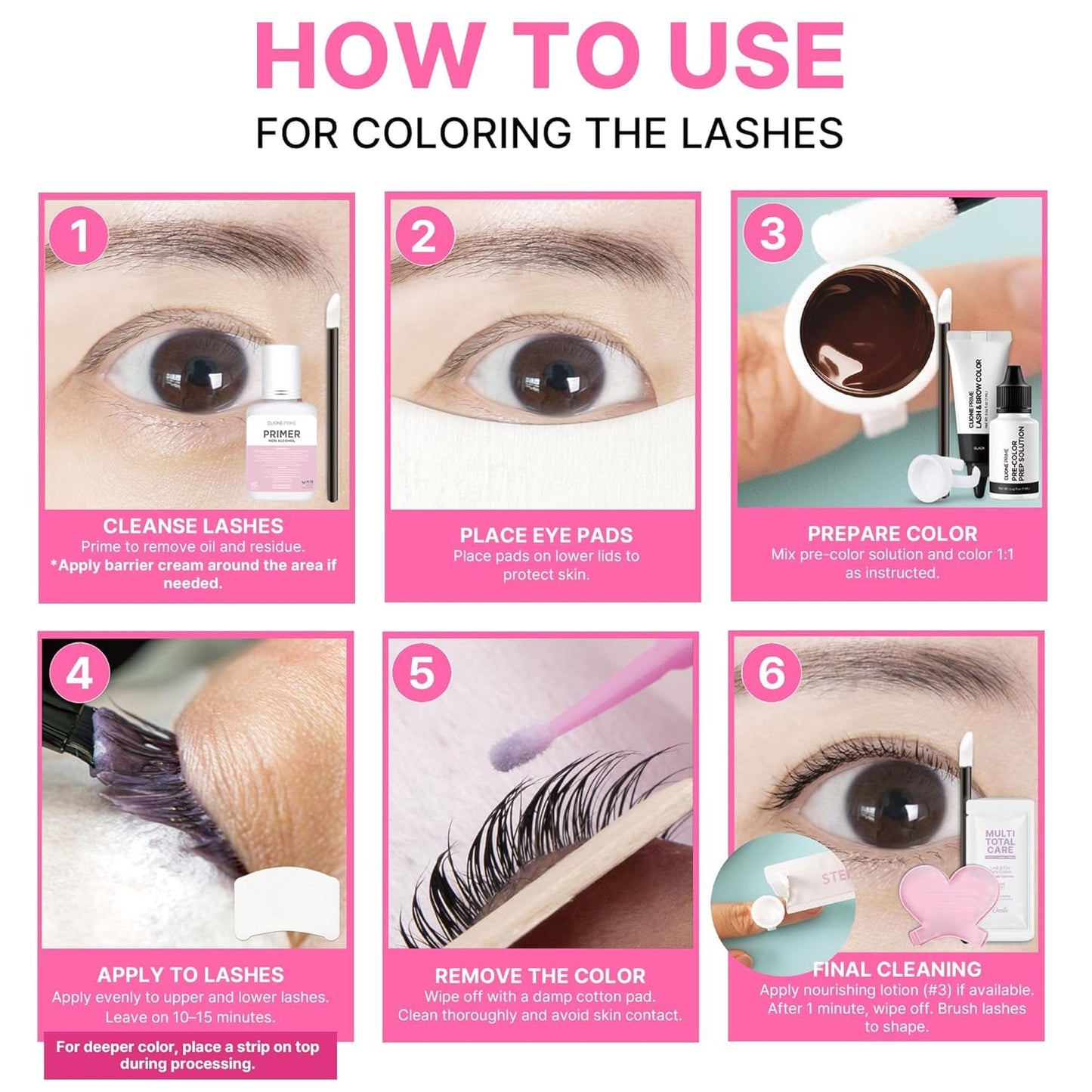 Korean Eyebrow Color Kit - Long-Lasting Eyebrow & Lash Tint | Black Color