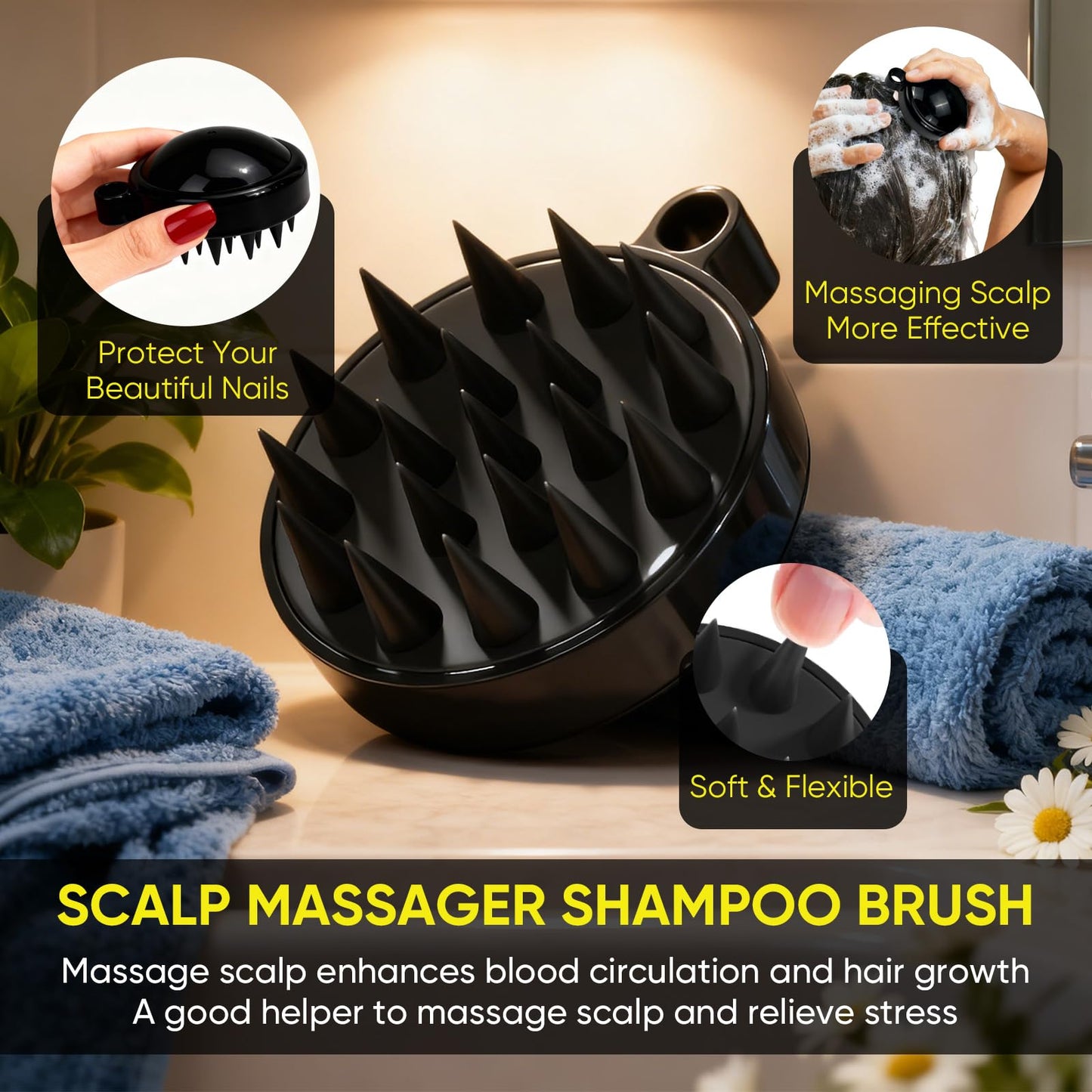 Batana Oil Scalp Scrub for Hair Growth, Organic Batana for Nourishes Hair with Rosemary, Scalp Oil Promotes Hair Thickness, Prevents Loss for Men & Women, Hairs Scrub with Scrubber, 10.6 oz