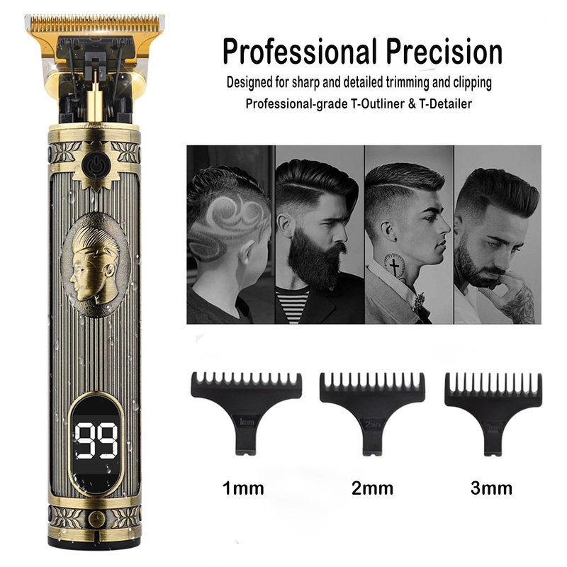 VanEdwinPRO Professional Hair Trimmer for Men, Beard Trimmer for Men — Edging Beards, Mustaches, Stubble, Sideburns, Hair Clippers for Men with Powerful Rotary Motor, Electric Shaver Razor for Men