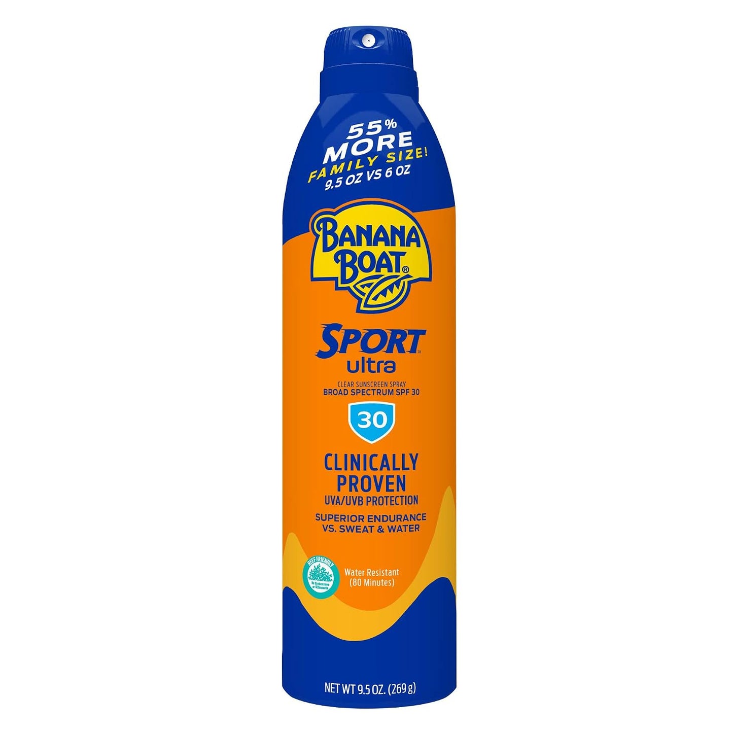 Banana Boat Sport Ultra SPF 50 Sunscreen Spray - Water Resistant, Oxybenzone Free | 6oz Twin Pack