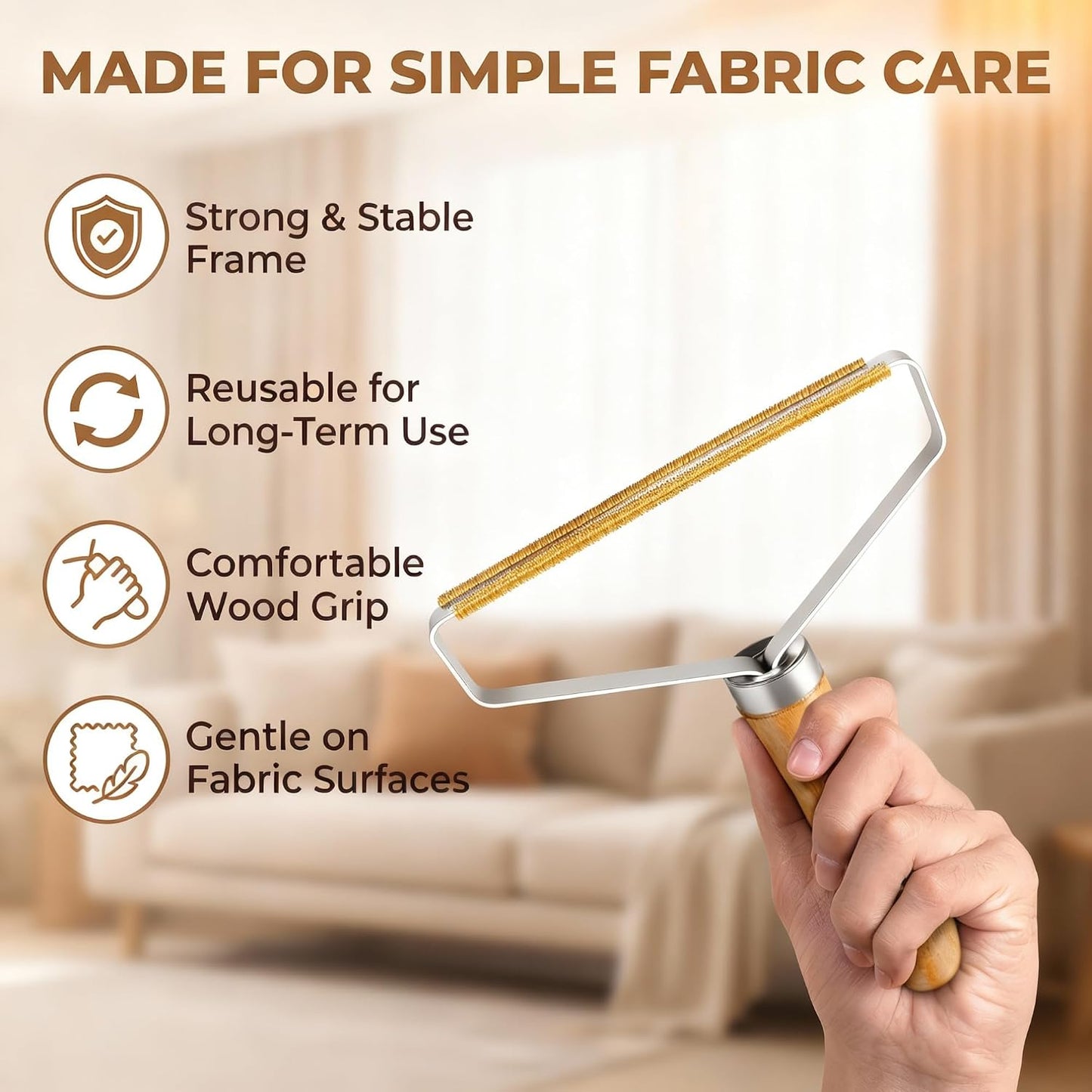 Pet Hair Removal Tool - 2 Pack Carpet Rake & Lint Remover | Manual Dog & Cat Hair Scraper for Home Cleaning