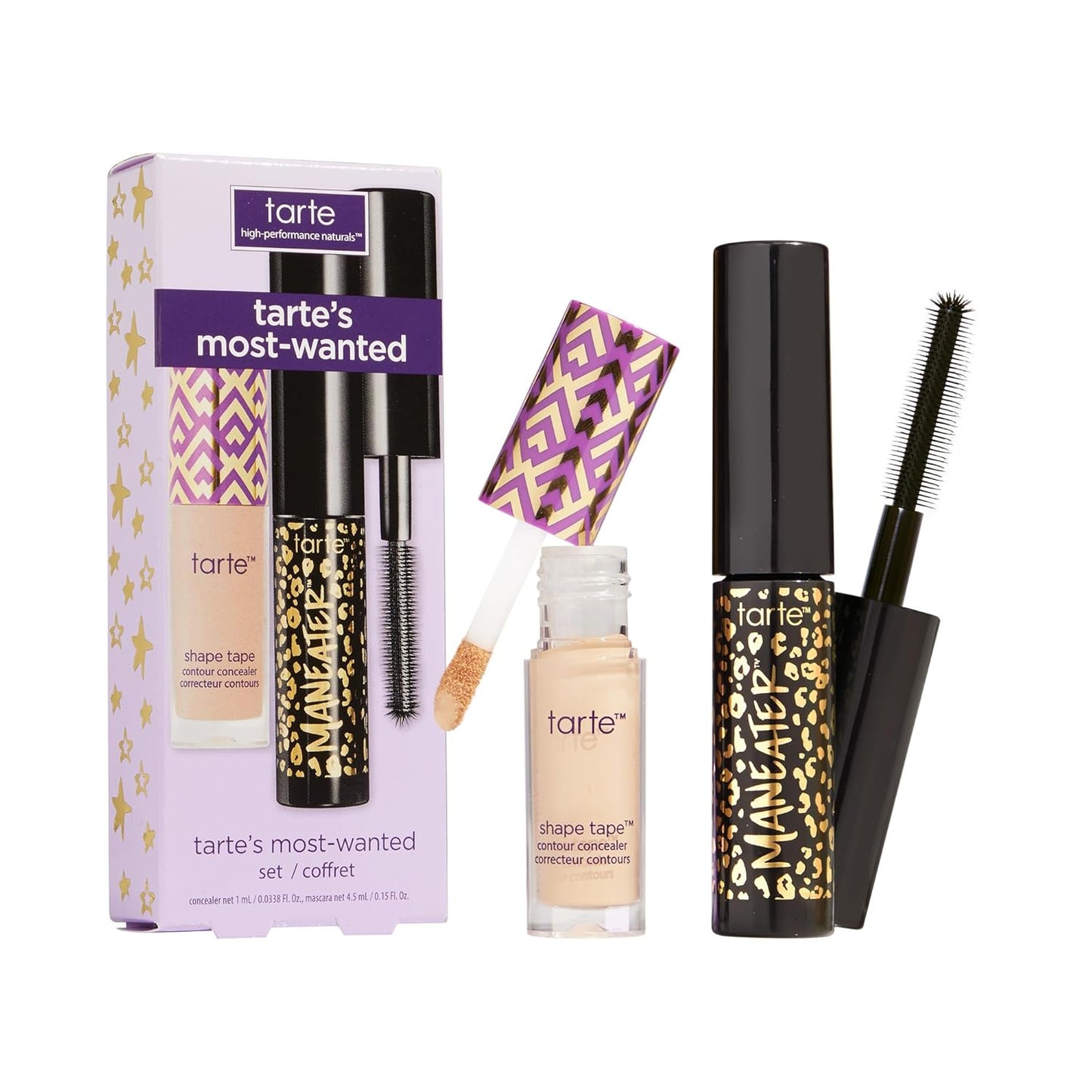 Tarte Shape Tape Concealer & Mascara Duo - Full-Coverage Concealer for Dark Circles, Longwear Mascara for Volume & Length