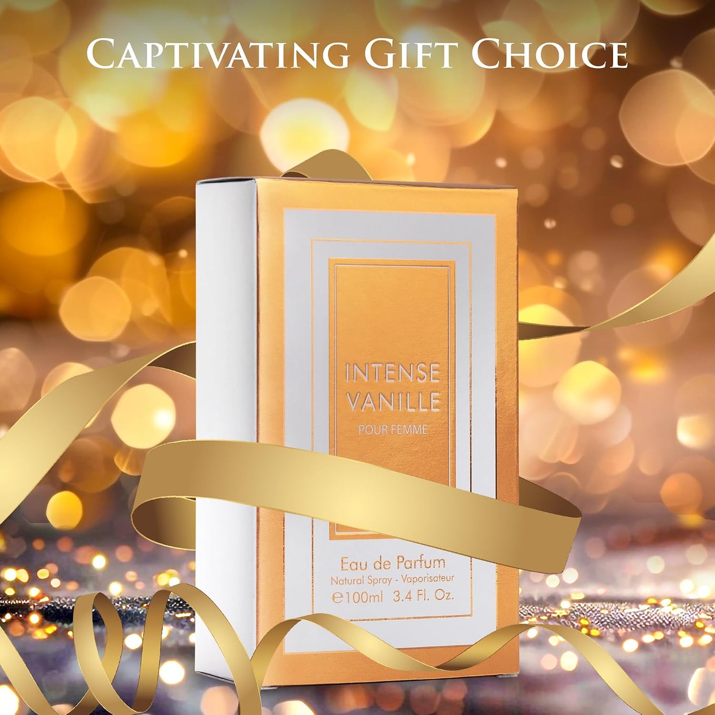 Intense Vanille Women's Perfume - Oriental Gourmand Fragrance with Vanilla Orchid & Jasmine | Notes of Amber & Musk