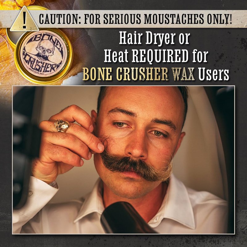 Moustache Care Gift Set by Vintage Grooming Co. (Bone Crusher & Bare Bones Combo)