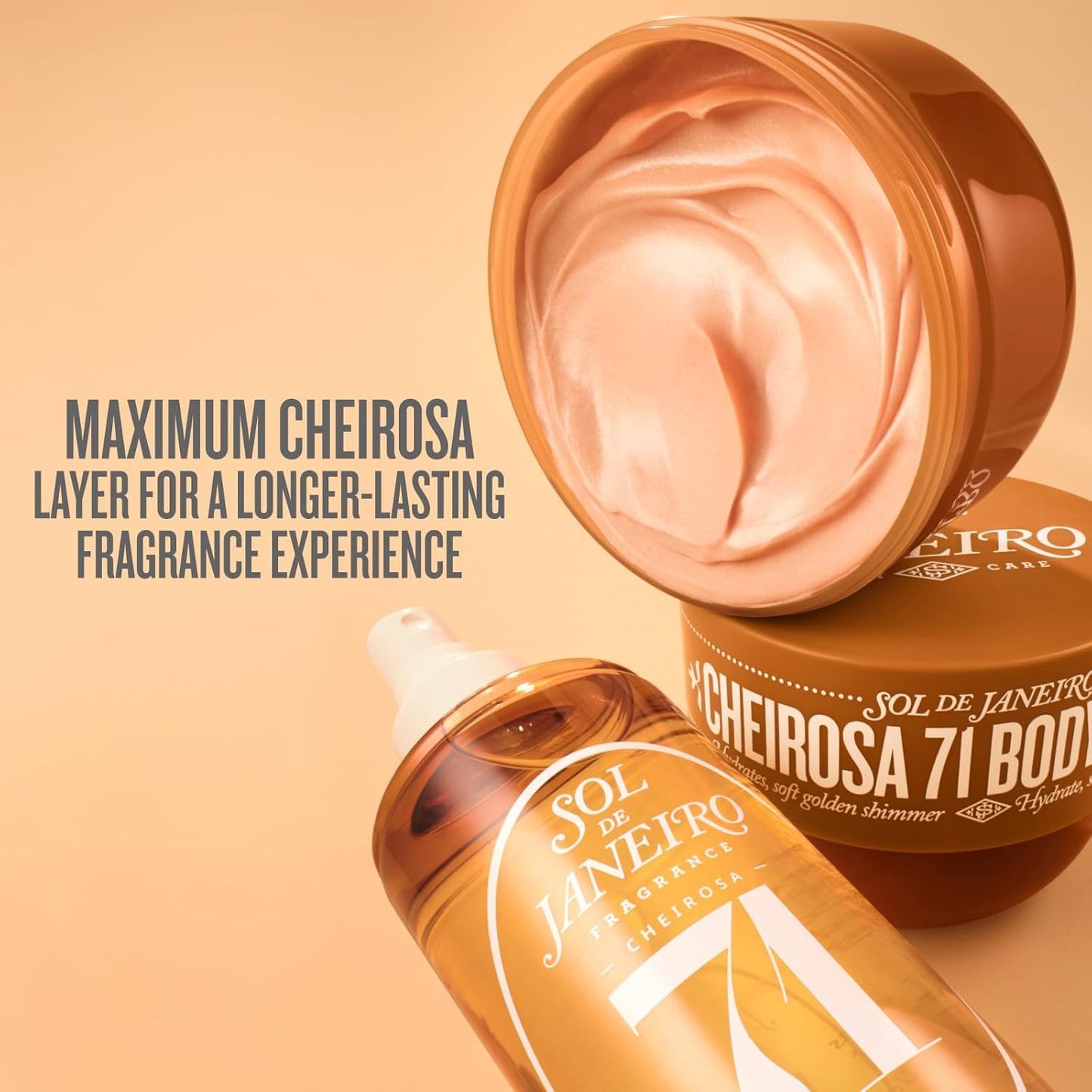 Cheirosa 71 Shimmering Body Cream & Hair Fragrance Mist Duo | Hydrating, Scented Moisturizer